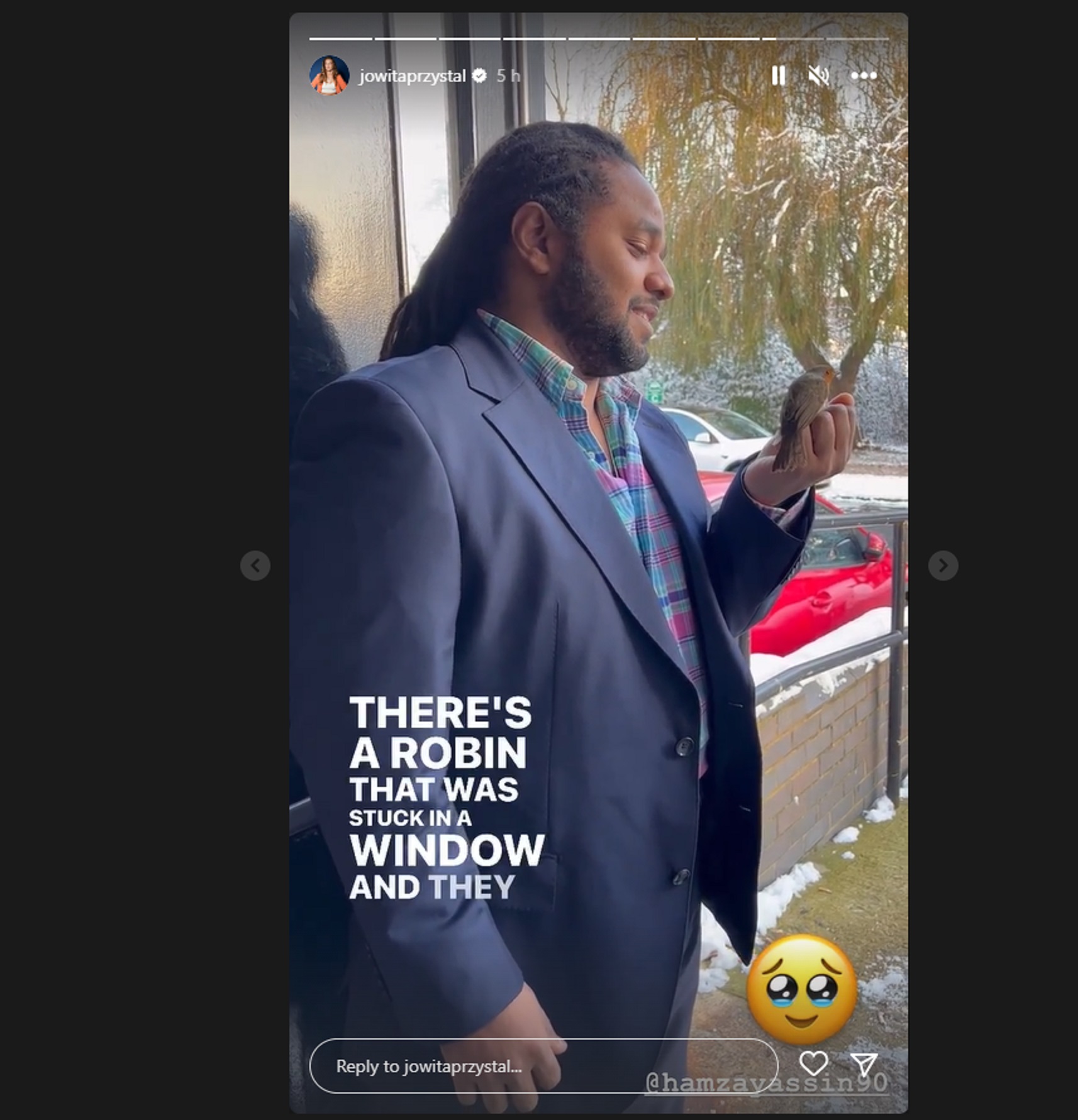 Strictly star Hamza Yassin on Instagram