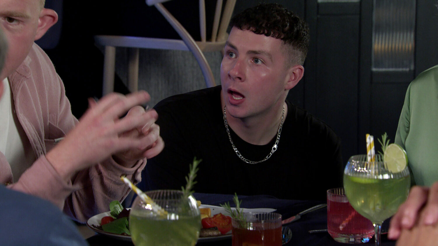 Jacob Hay is horrified in Coronation Street with his mouth open