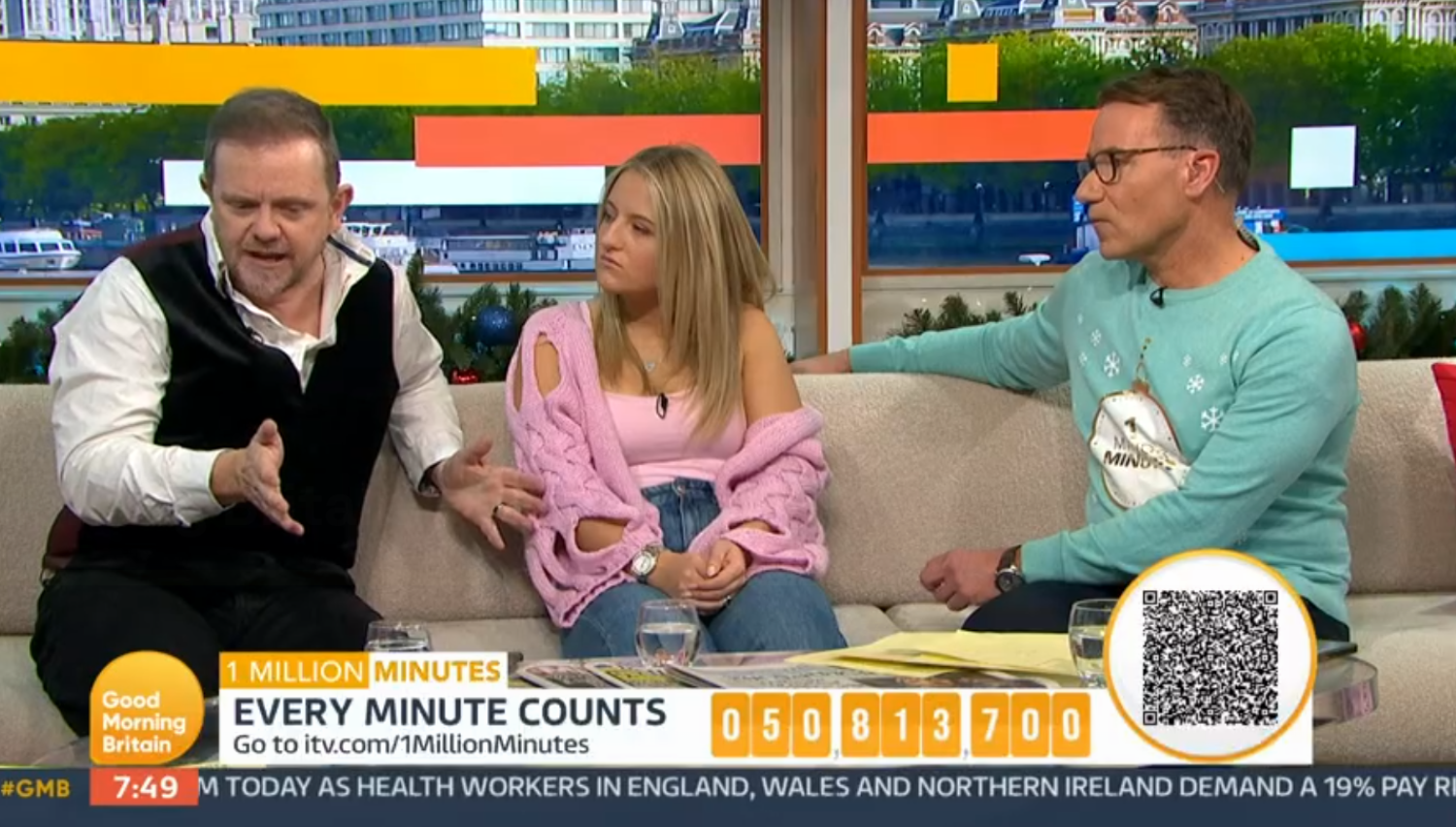 Liam Fox, Daisy Campbell and Richard Arnold on GMB