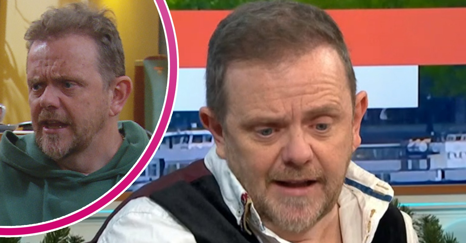 Dan Spencer looking angry and Liam Fox looking sad on Good Morning Britain