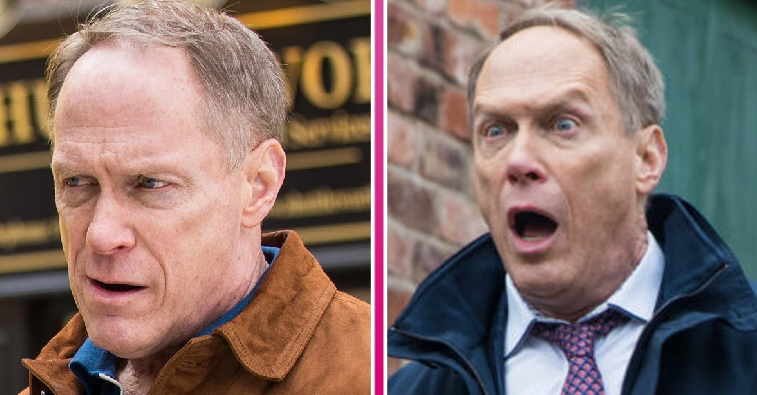 Composite image of Stephen; looking shady and, then, mouth agape, shocked (Credit: ITV/Composite: Entertainment Daily)