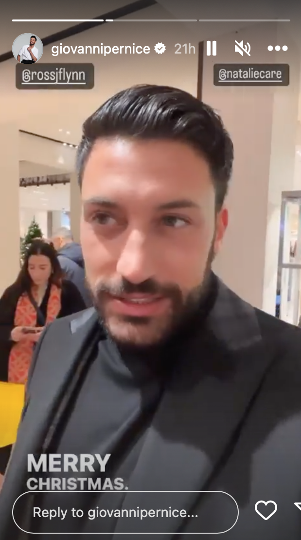 Giovanni Pernice out Christmas shopping