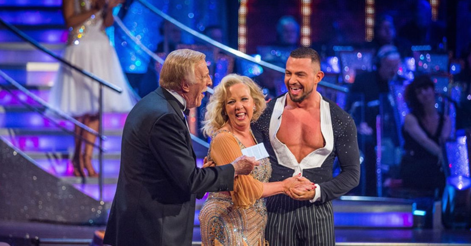 Robin Windsor with Deborah Meaden and Bruce Forsyth on Strictly Come Dancing 