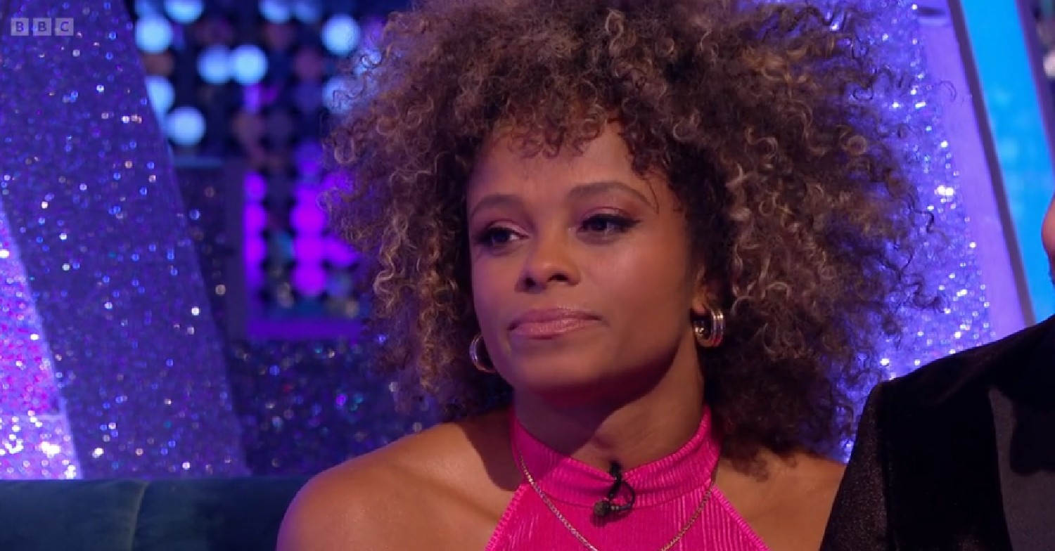 Fleur East looking emotional on Strictly It Takes Two
