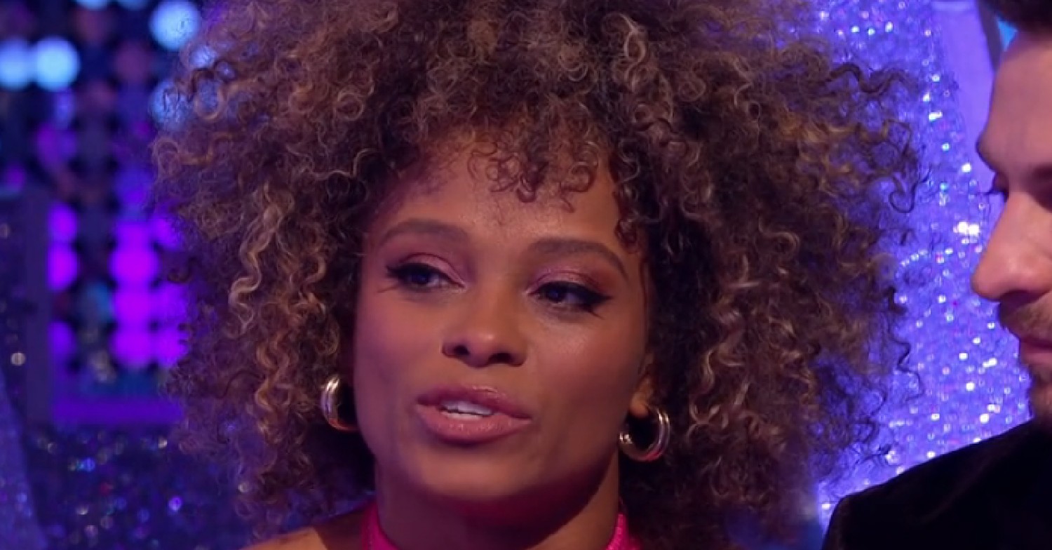 Fleur East looking emotional on Strictly It Takes Two