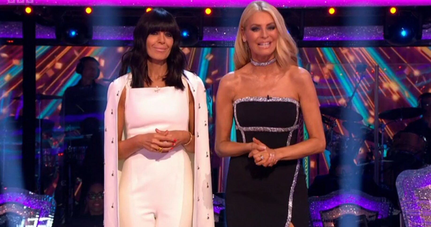 claudia Winkleman and Tess Daly host Strictly Come Dancing's final