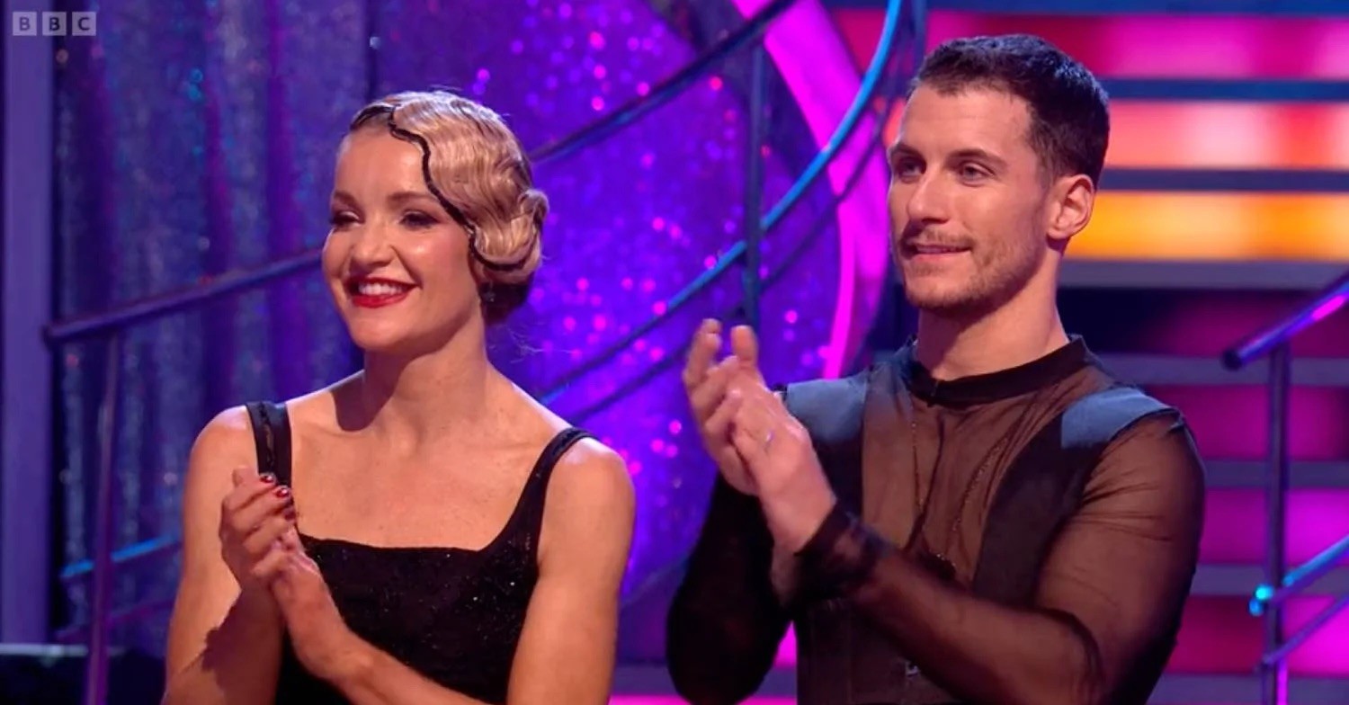 Helen Skelton and Gorka Marquez clapping on Strictly Come Dancing