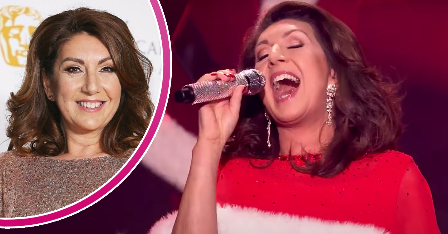 Jane McDonald smiles, and sings during her Christmas show