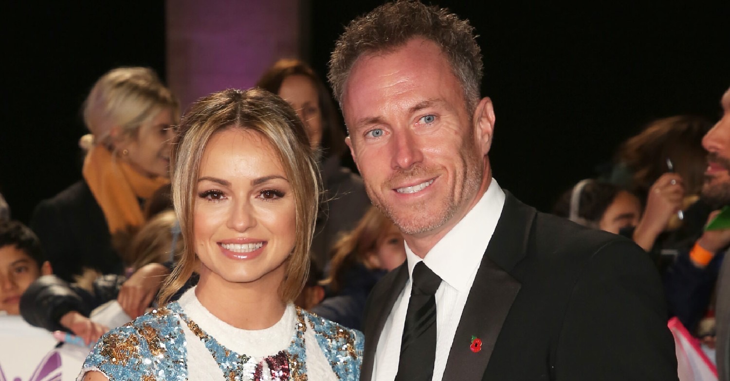 Ola and James Jordan on a red carpet smiling