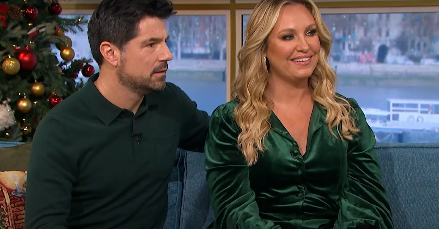 Josie Gibson sitting with Craig Doyle on This Morning