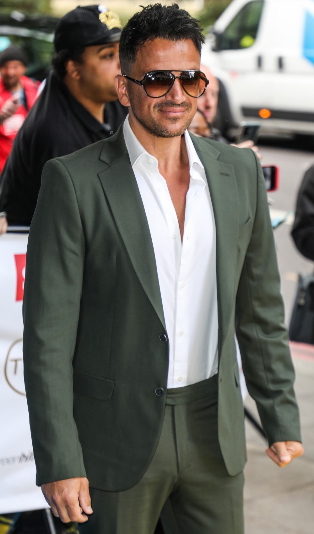 Peter Andre smiling at the TRIC Awards