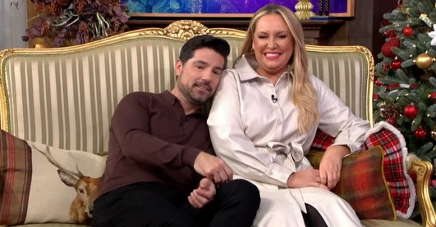 Craig Doyle leaning on Josie Gibson during This Morning