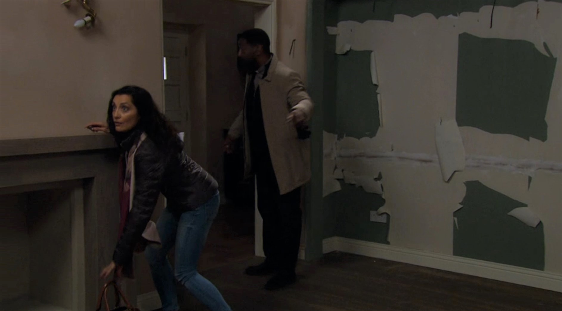 Manpreet and Charles look around Harriet's house in Emmerdale after moving in