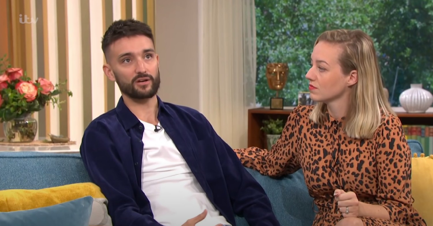 Tom Parker and Kelsey during interview on This Morning