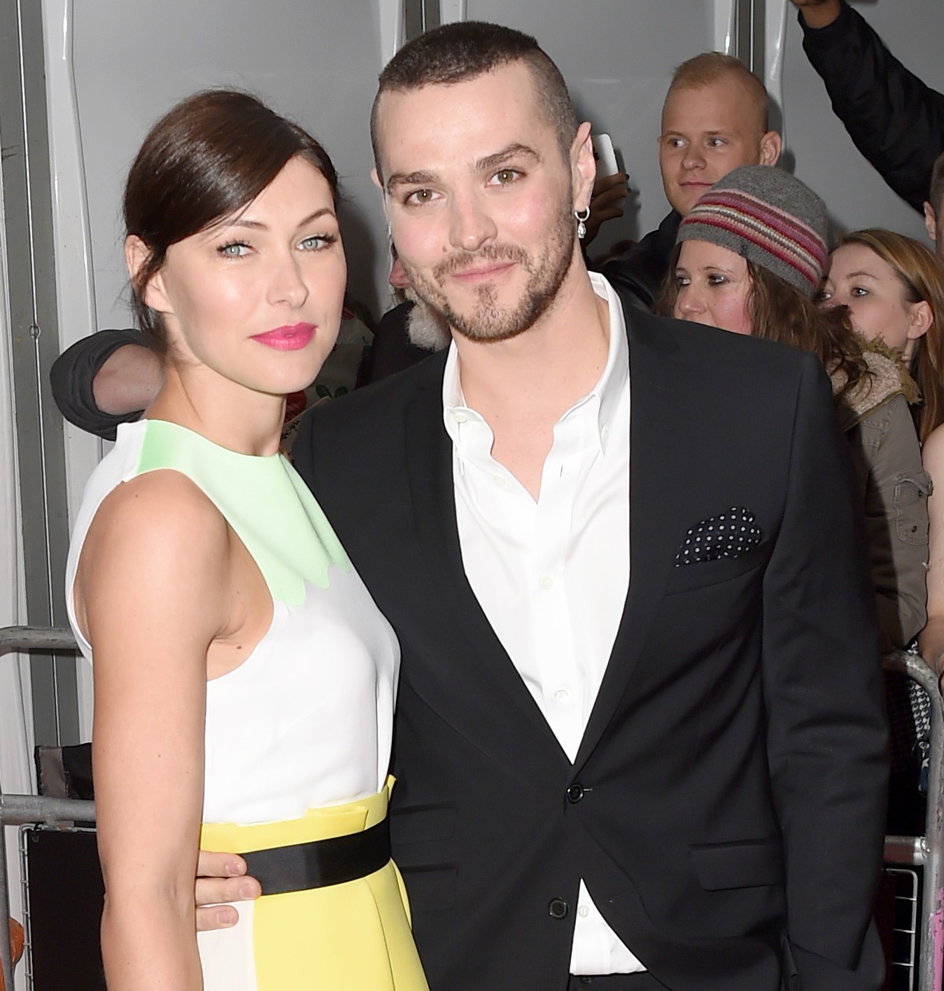 Emma and Matt Willis smile at the Glamour Awards