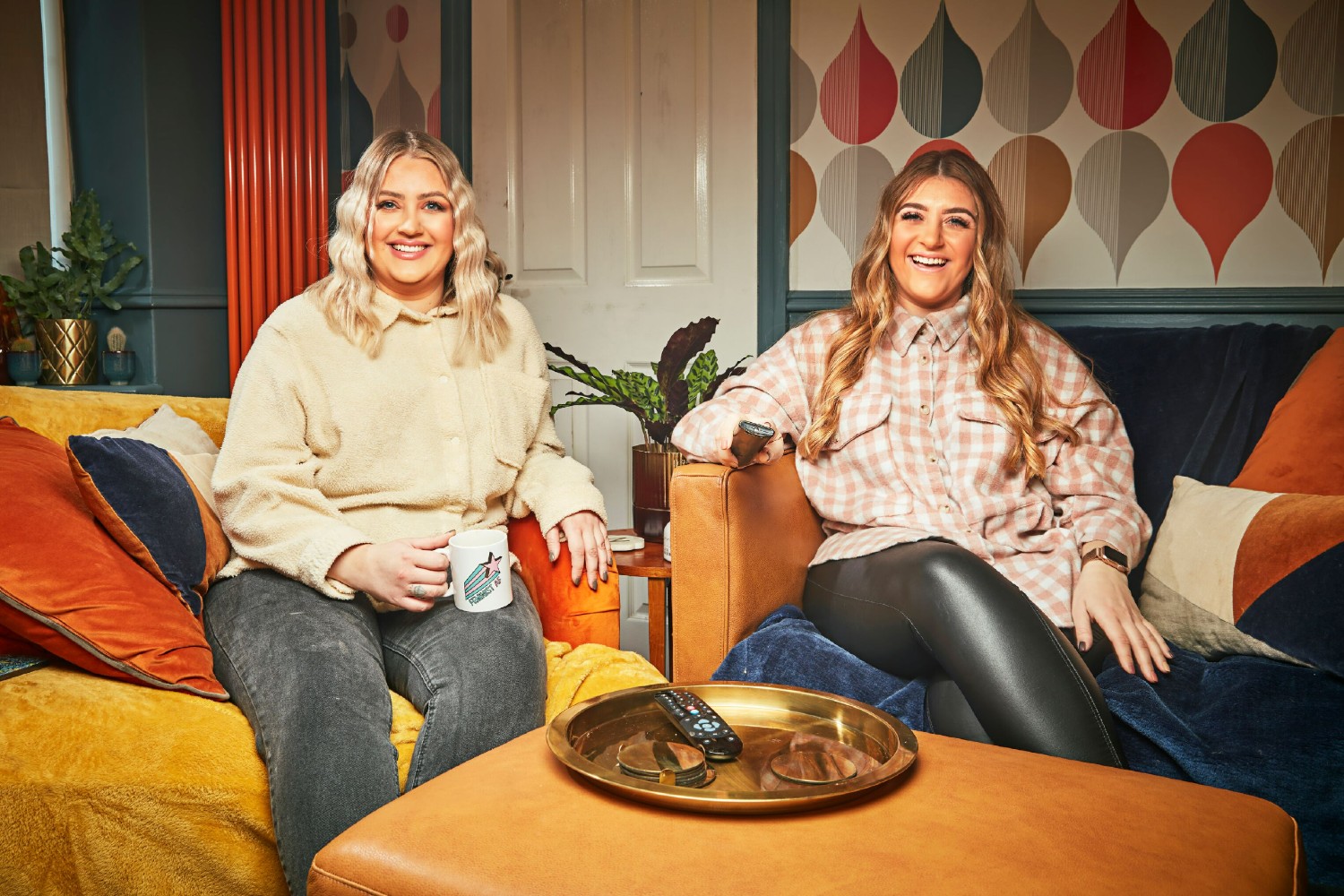 Ellie and Izzi smiling on Gogglebox
