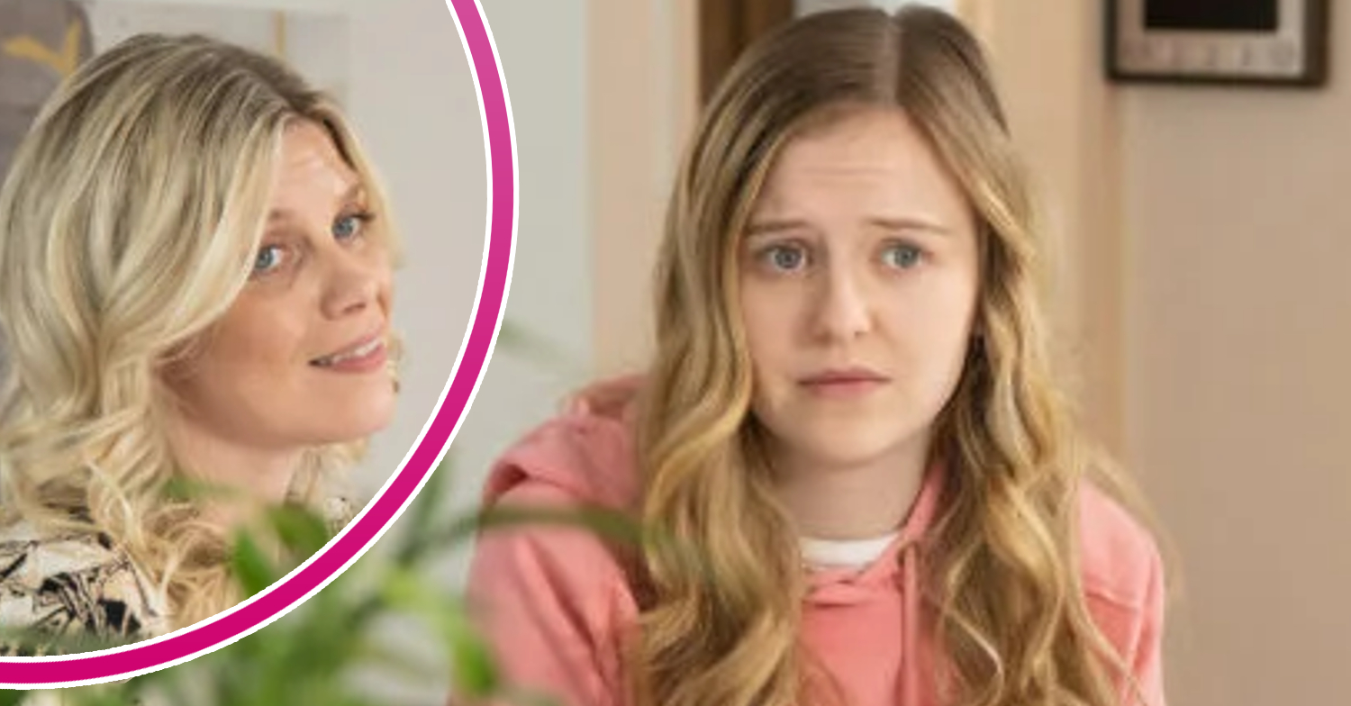 Coronation Street's Summer is looking terrified and, in a bubble, Esther is smiling