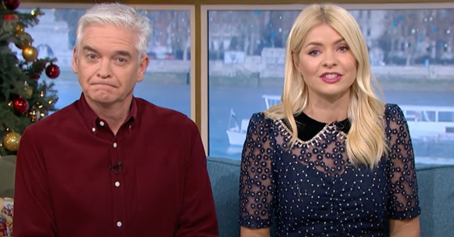 Phil and Holly presenting This Morning's review of the year