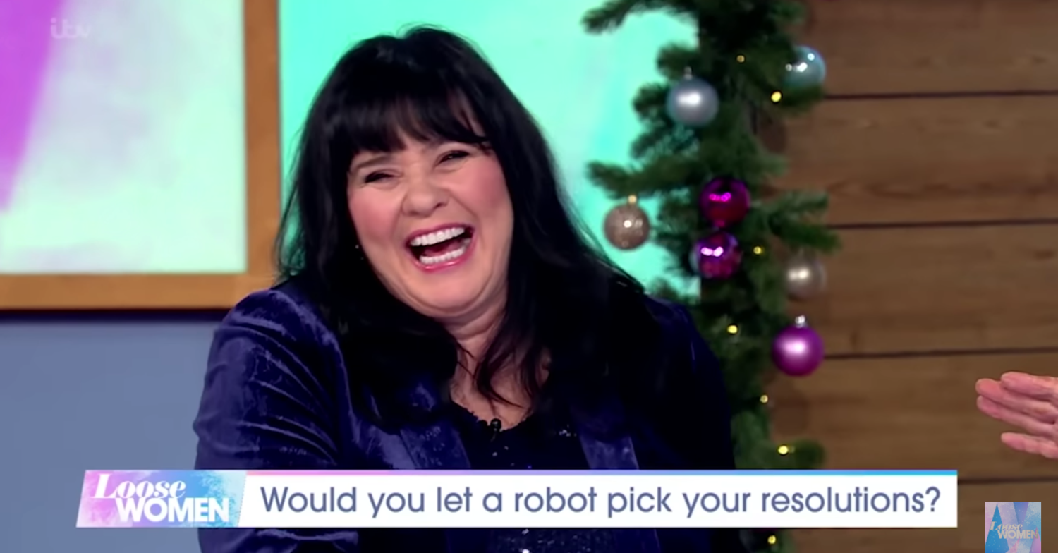 Coleen laughing on Loose Women