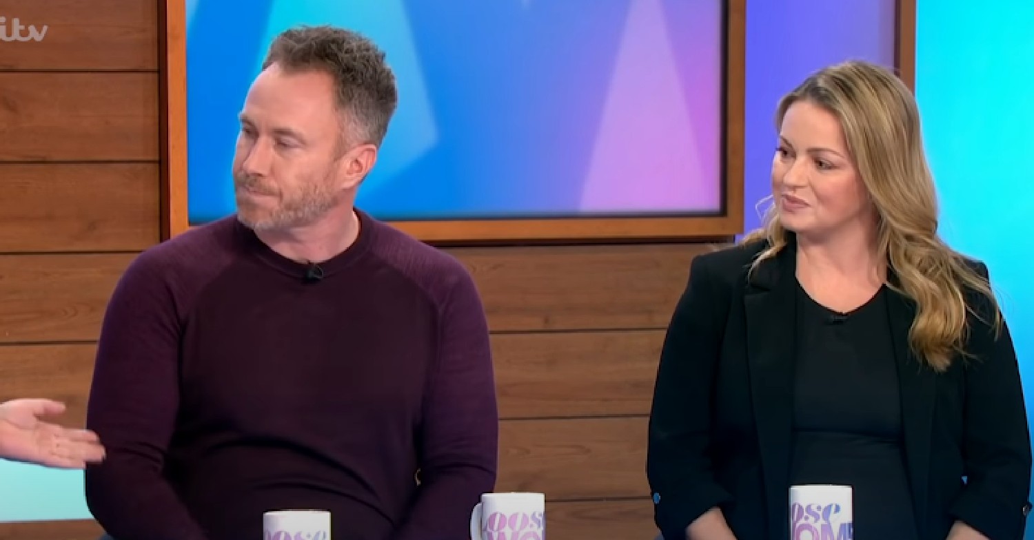 James Jordan and wife Ola looking to the side on Loose Women