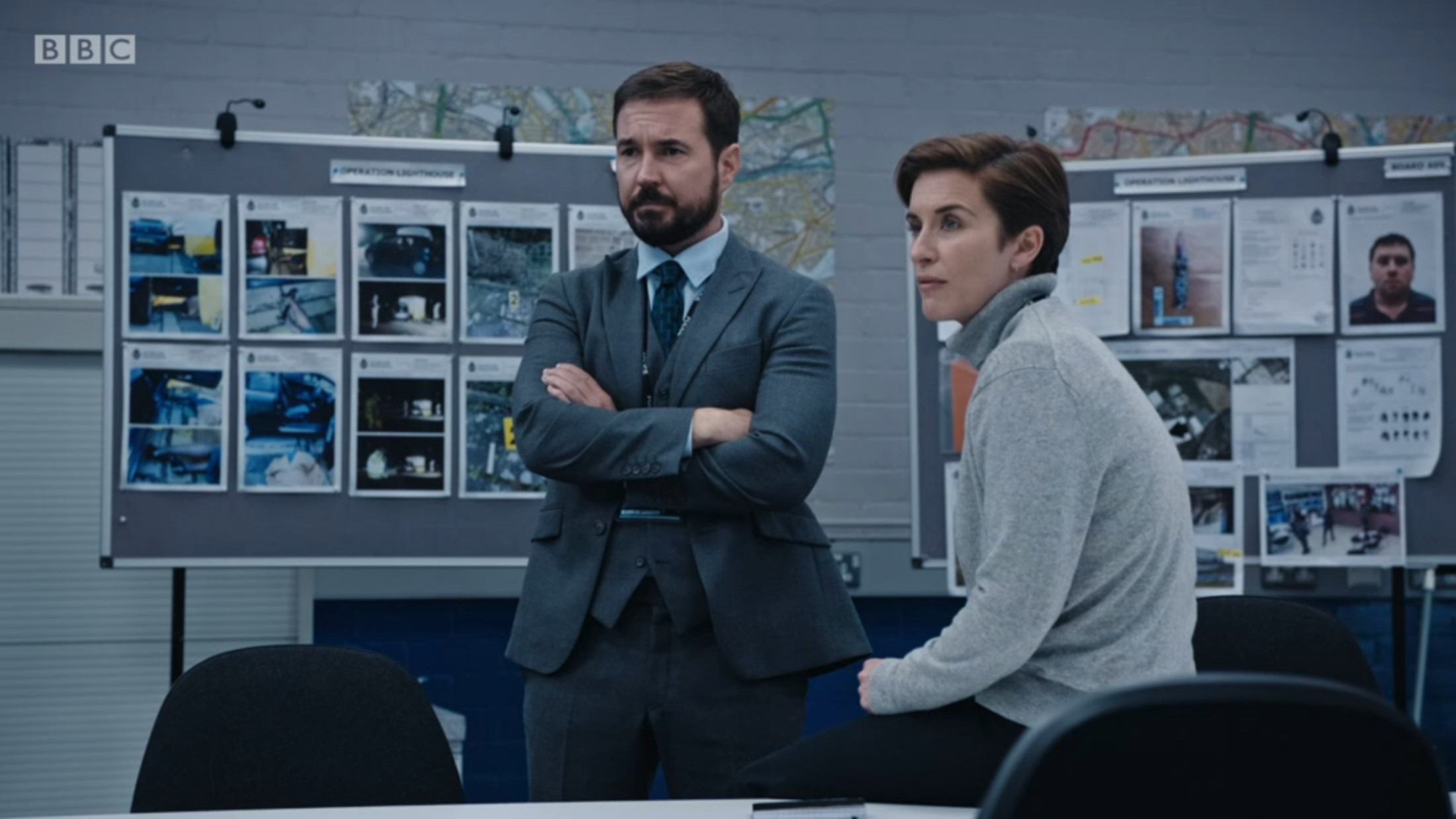 Martin Compston and Vicky McClure in Line of Duty