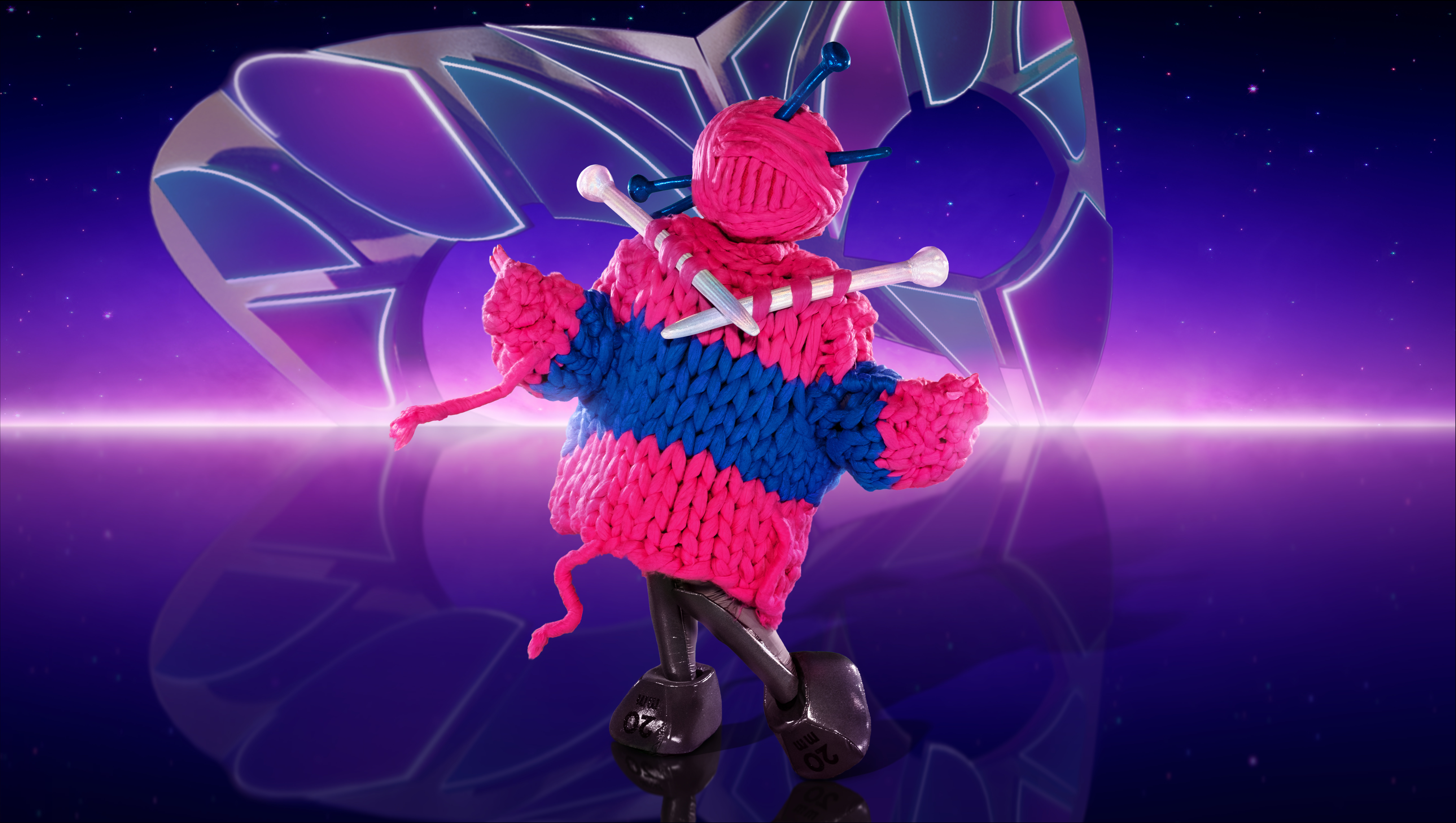Knitting poses for The Masked Singer 2023