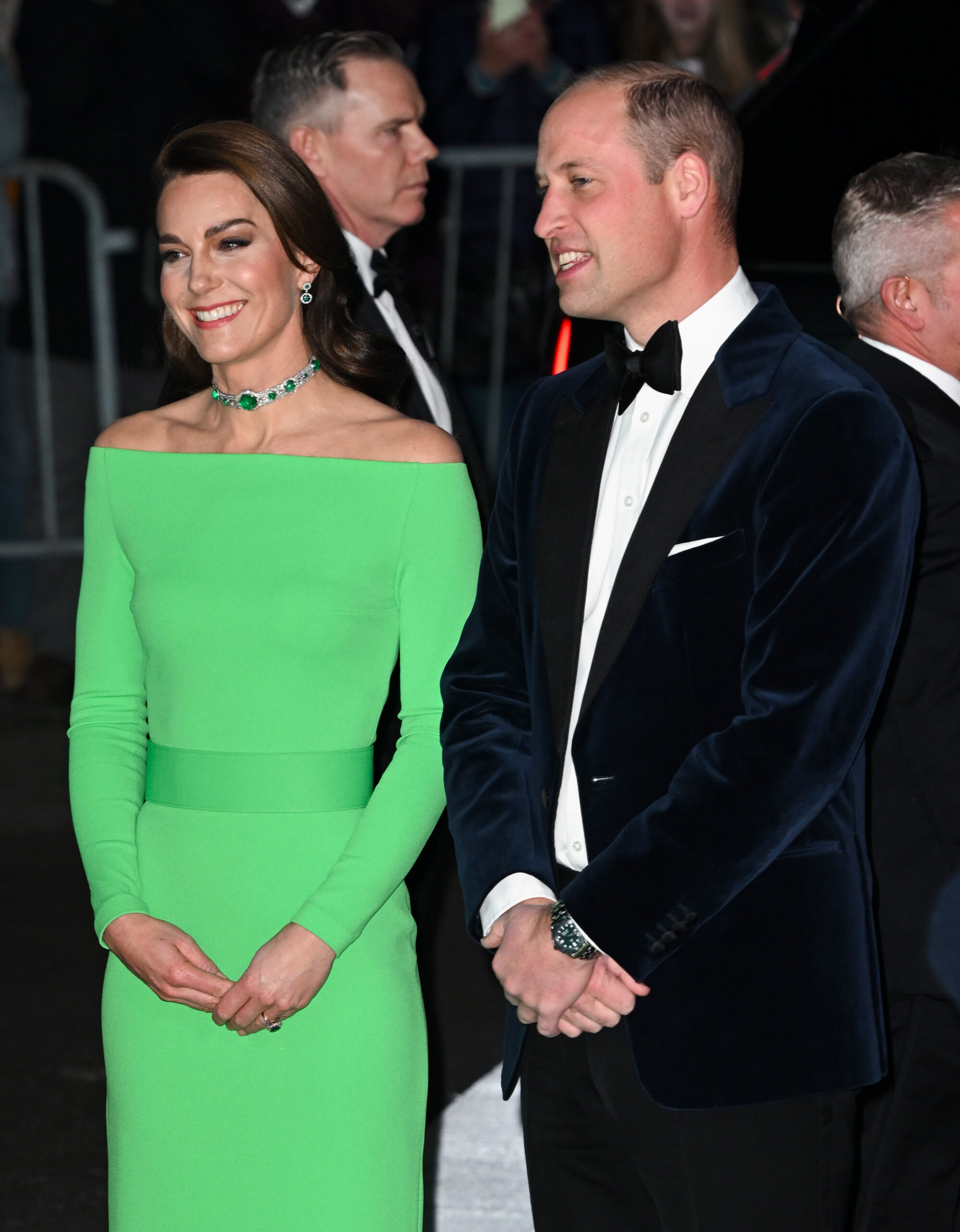 Princess Kate Middleton and Prince William waving