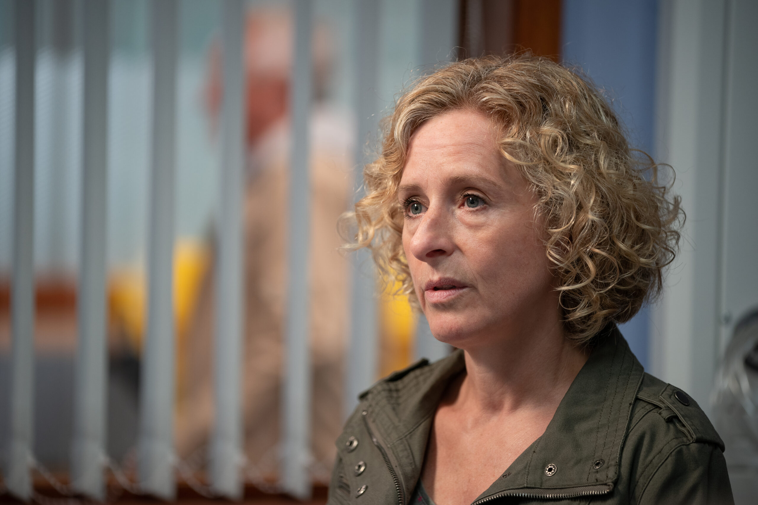 Debbie frowns at Helen in Maternal