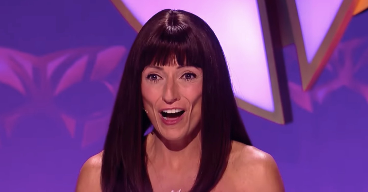 Davina McCall rocking a new fringe on The Masked Singer