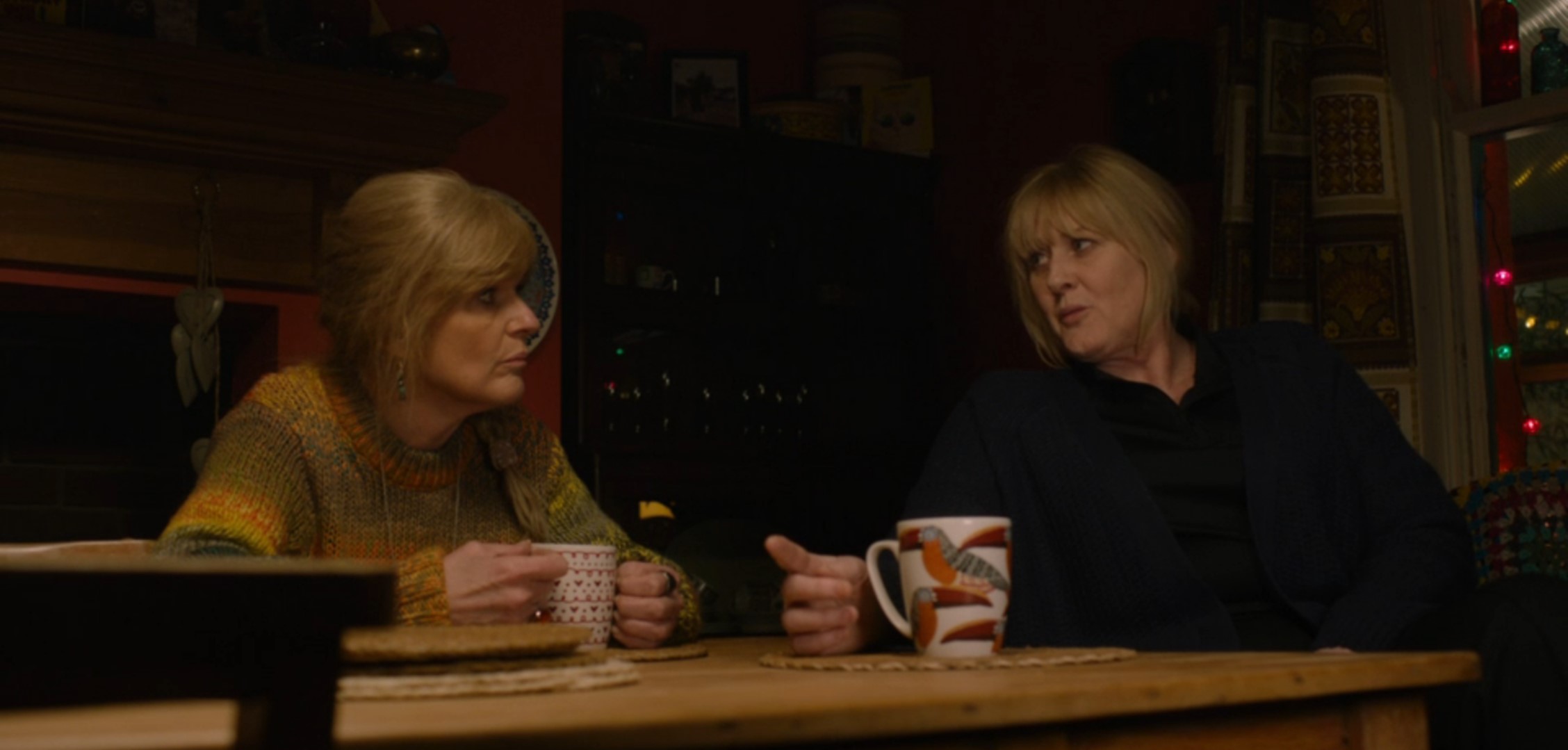 Clare and Catherine drink tea in Happy Valley