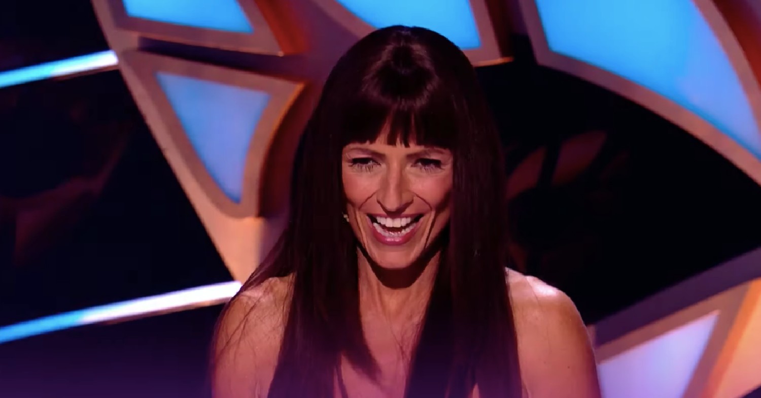 Davina McCall smiling on The Masked Singer