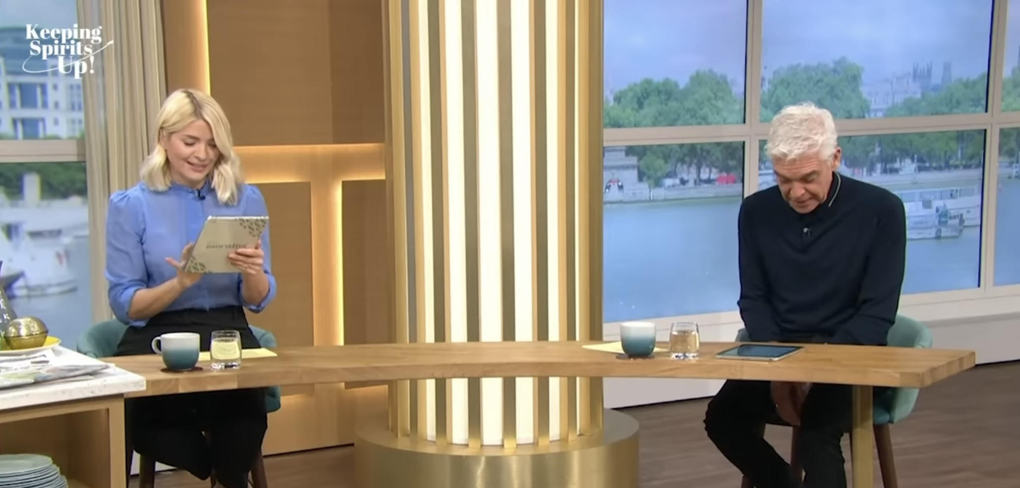 Phillip and Holly on This Morning giggling