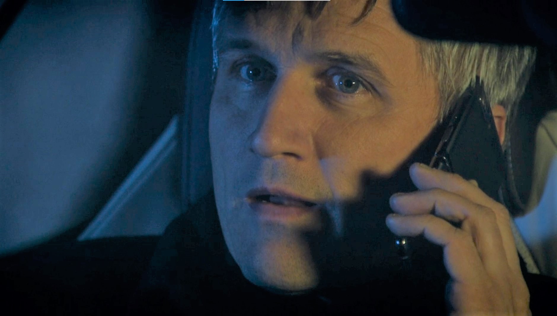 Emmerdale's Caleb makes a phone call in his car at night