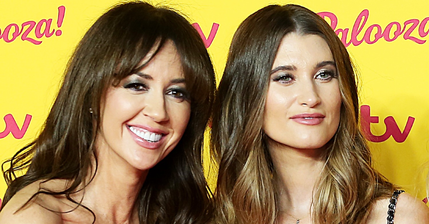Emmerdale's Sheree Murphy is smiling at a press party with Charley Webb