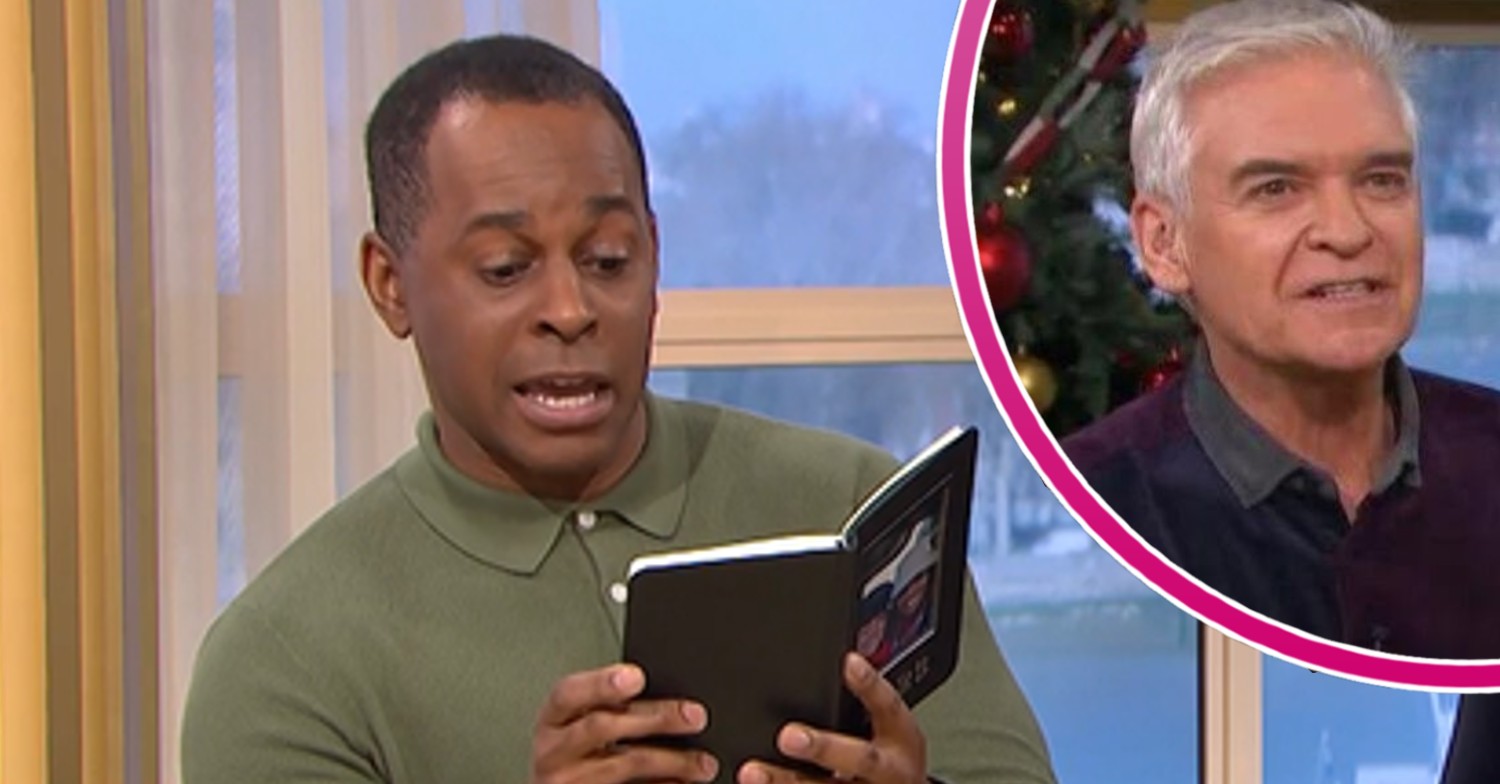 Andi Peters on This Morning today and Phillip Schofield on the show