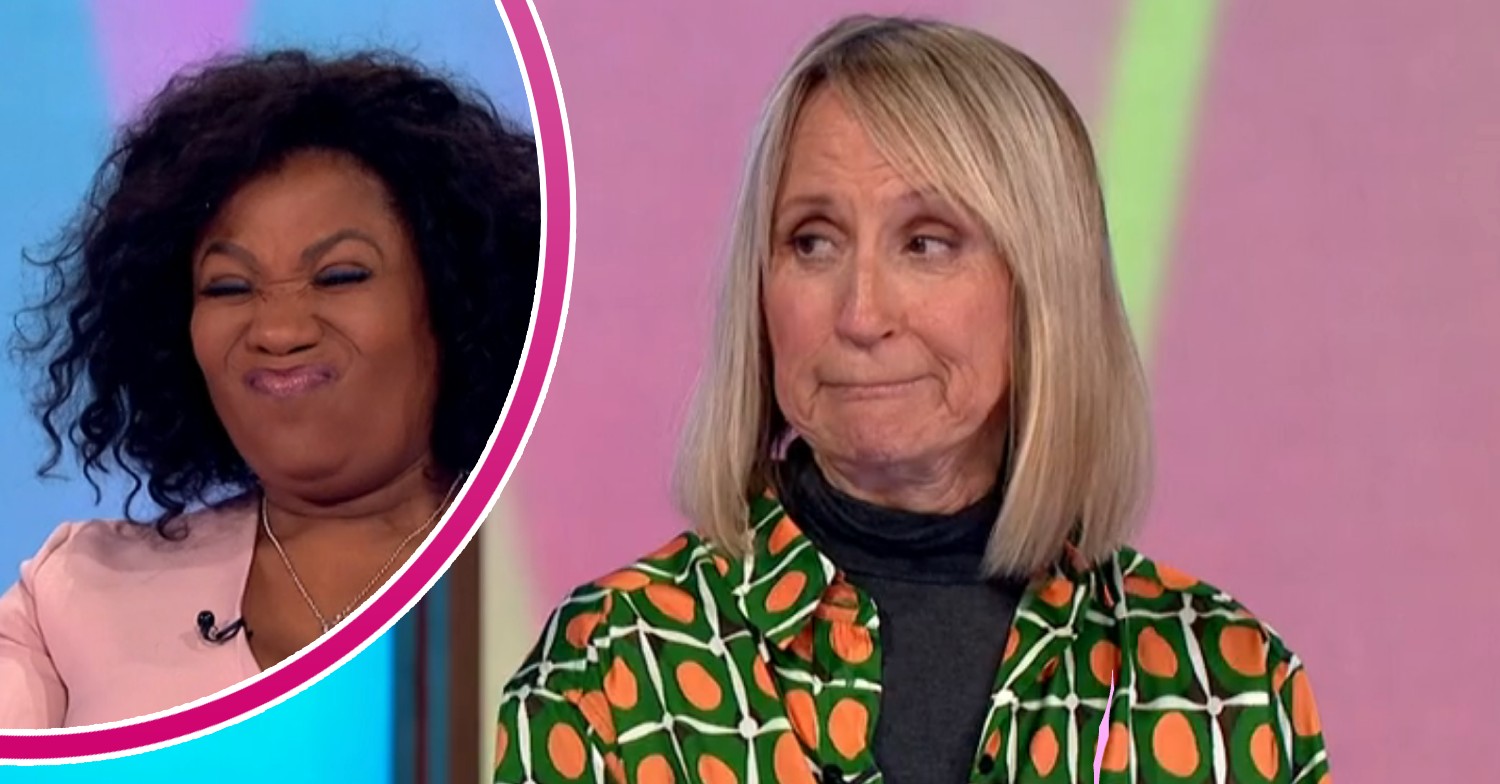 Brenda Edwards pulling a face, Carol McGiffin wincing on Loose Women today