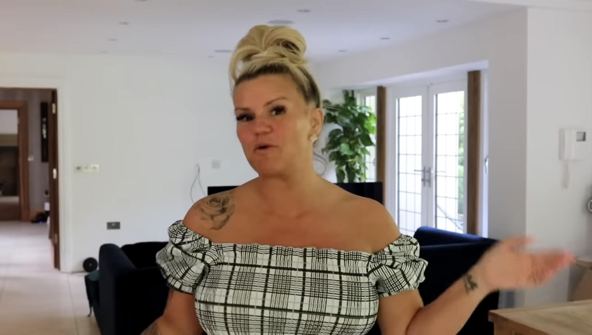 Kerry Katona talking on her YouTube channel