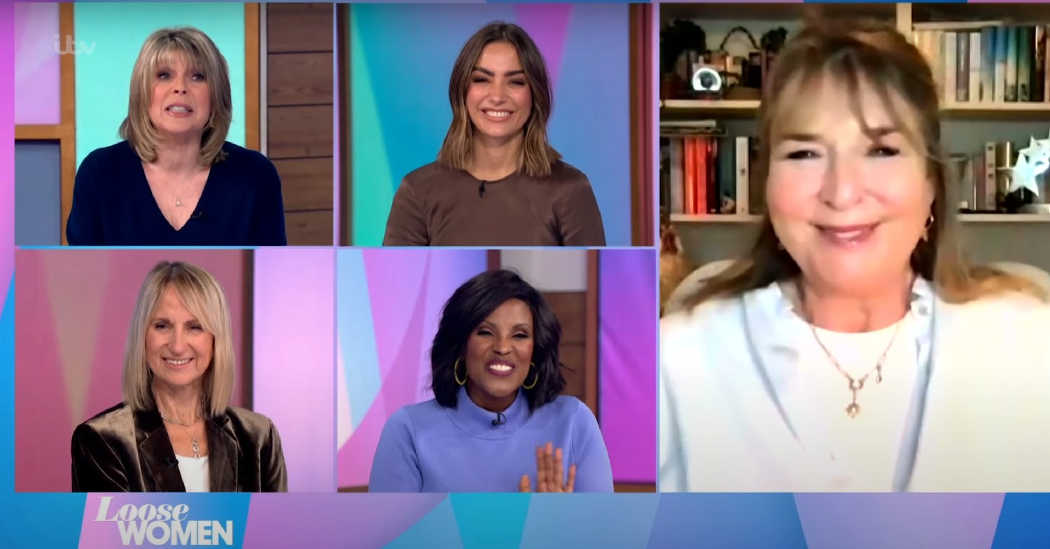 Ruth Langsford, Frankie Bridge, Carol McGiffin, Kelle Bryan speaking to Fern Britton on Loose Women today