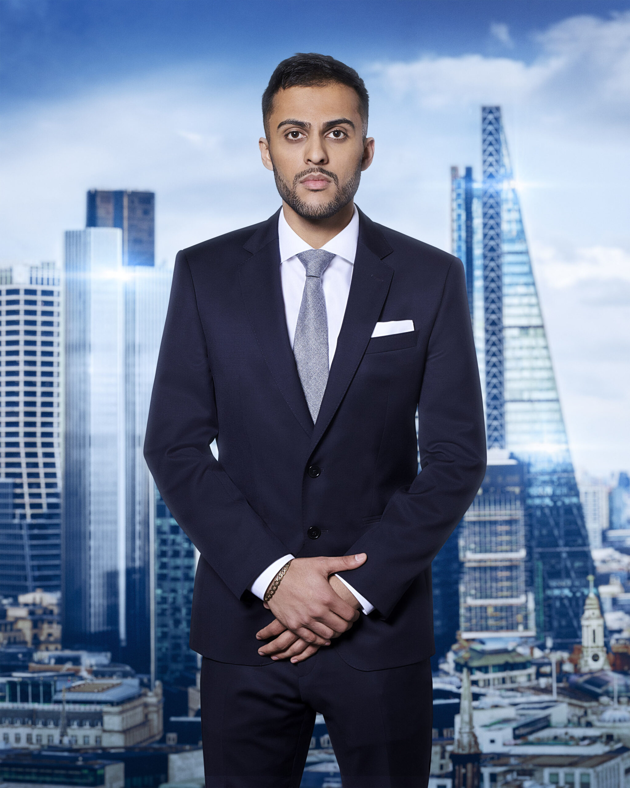 Avi Sharma poses on The Apprentice 2023