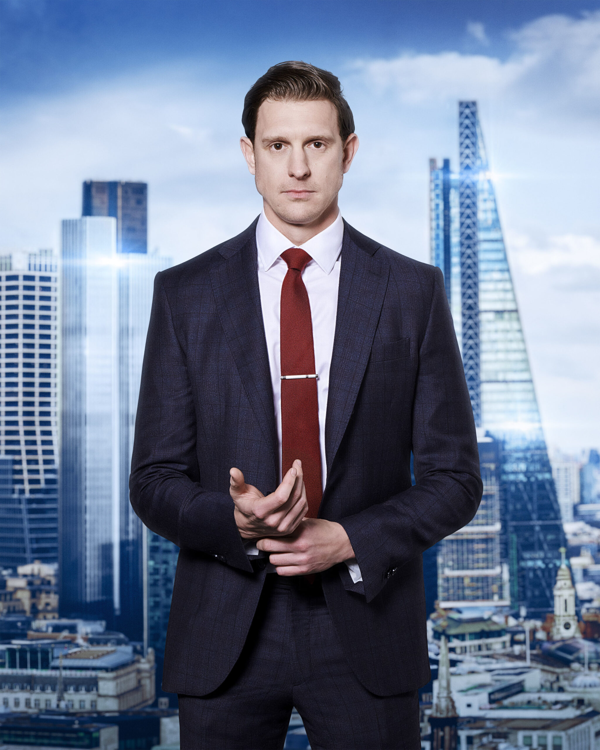 Mark Moseley stands and poses for The Apprentice