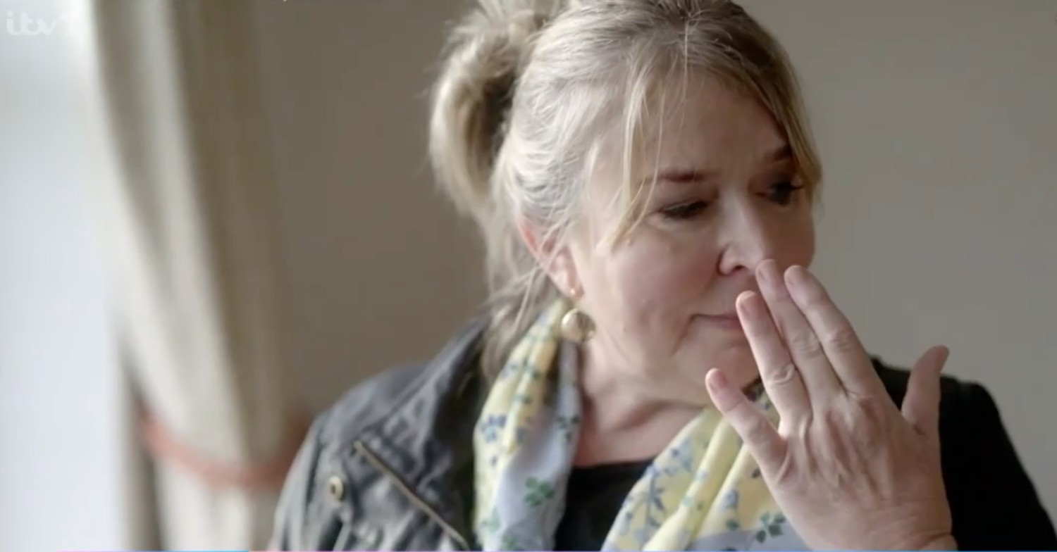 Fern Britton with tears in her eyes on Channel 5 show