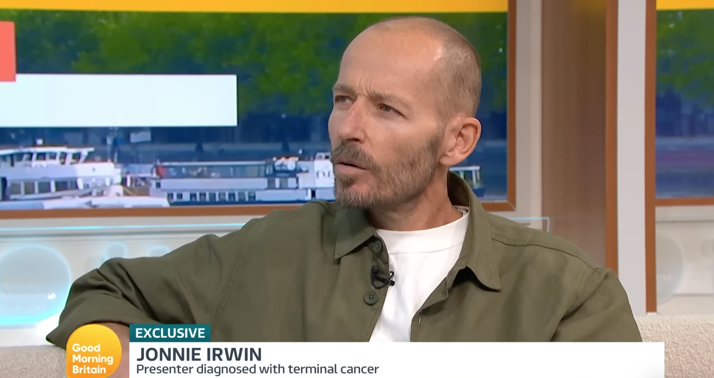 Jonnie Irwin being interviewed on GMB