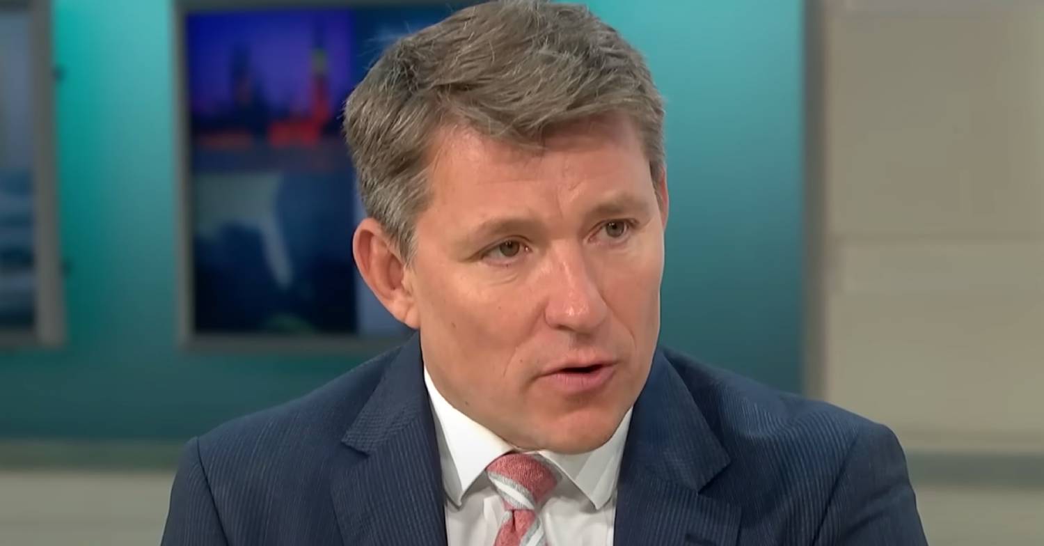 Ben Shephard looks serious during TV appearance