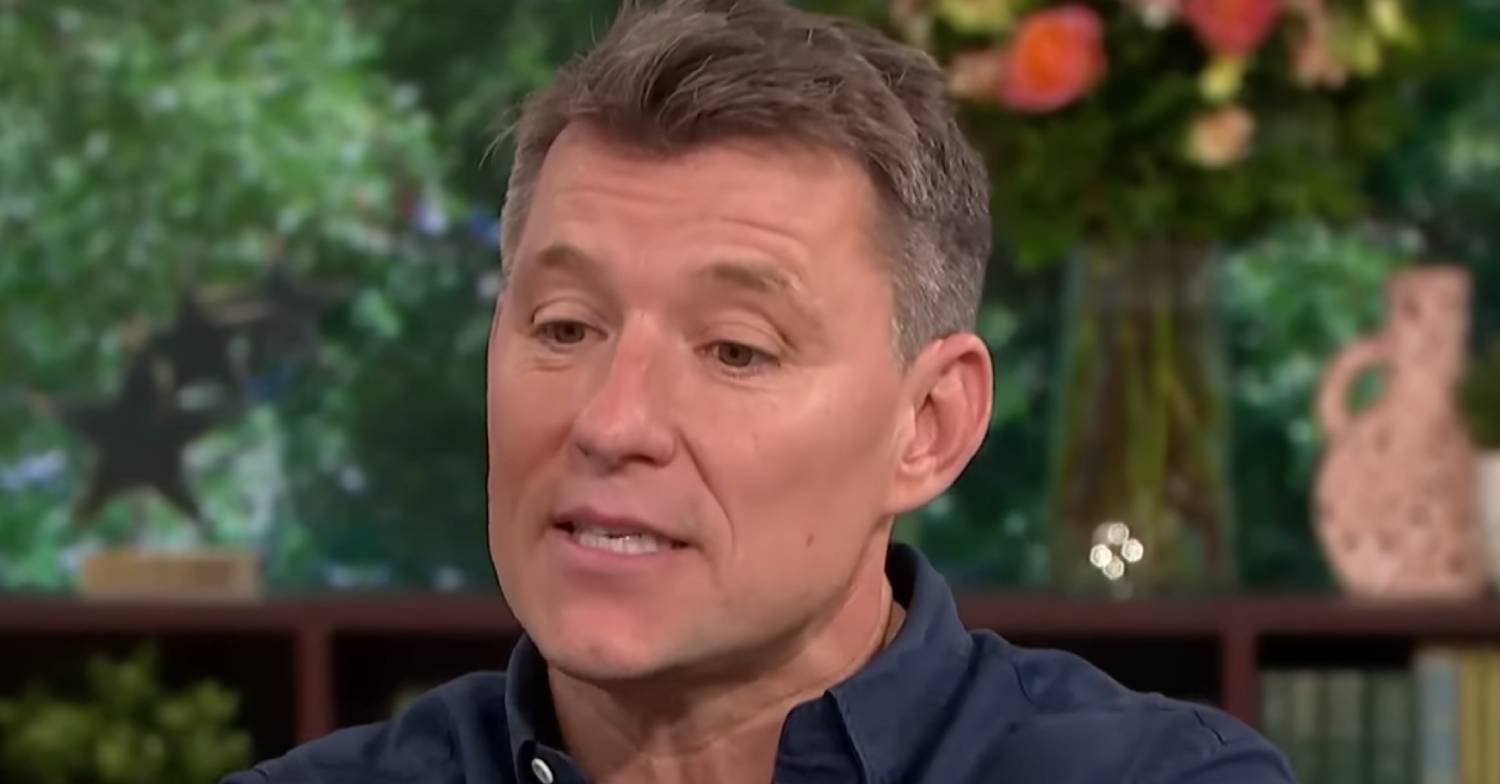 Ben Shephard looks down during a TV appearance