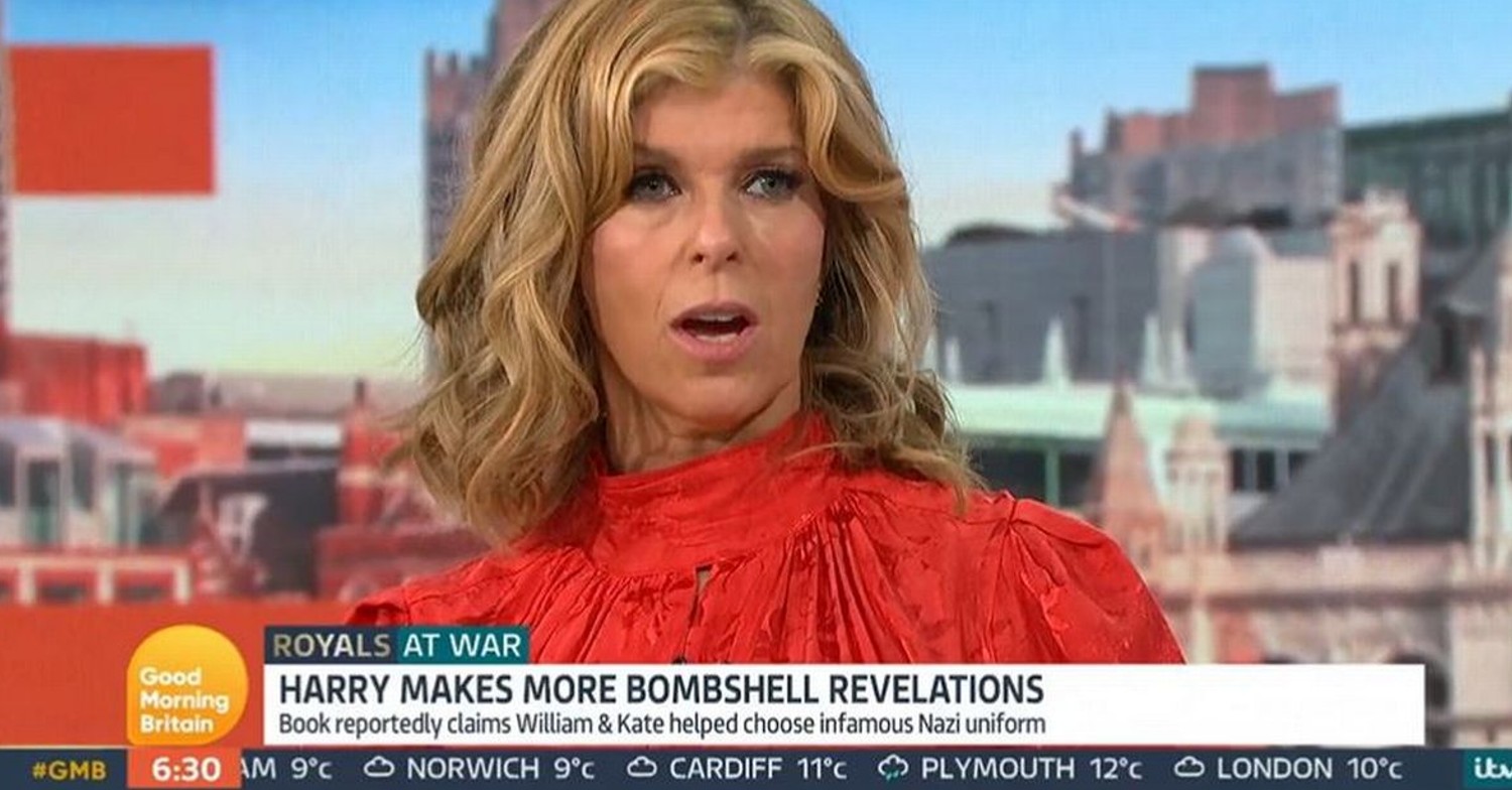Kate Garraway looking shocked on GMB today