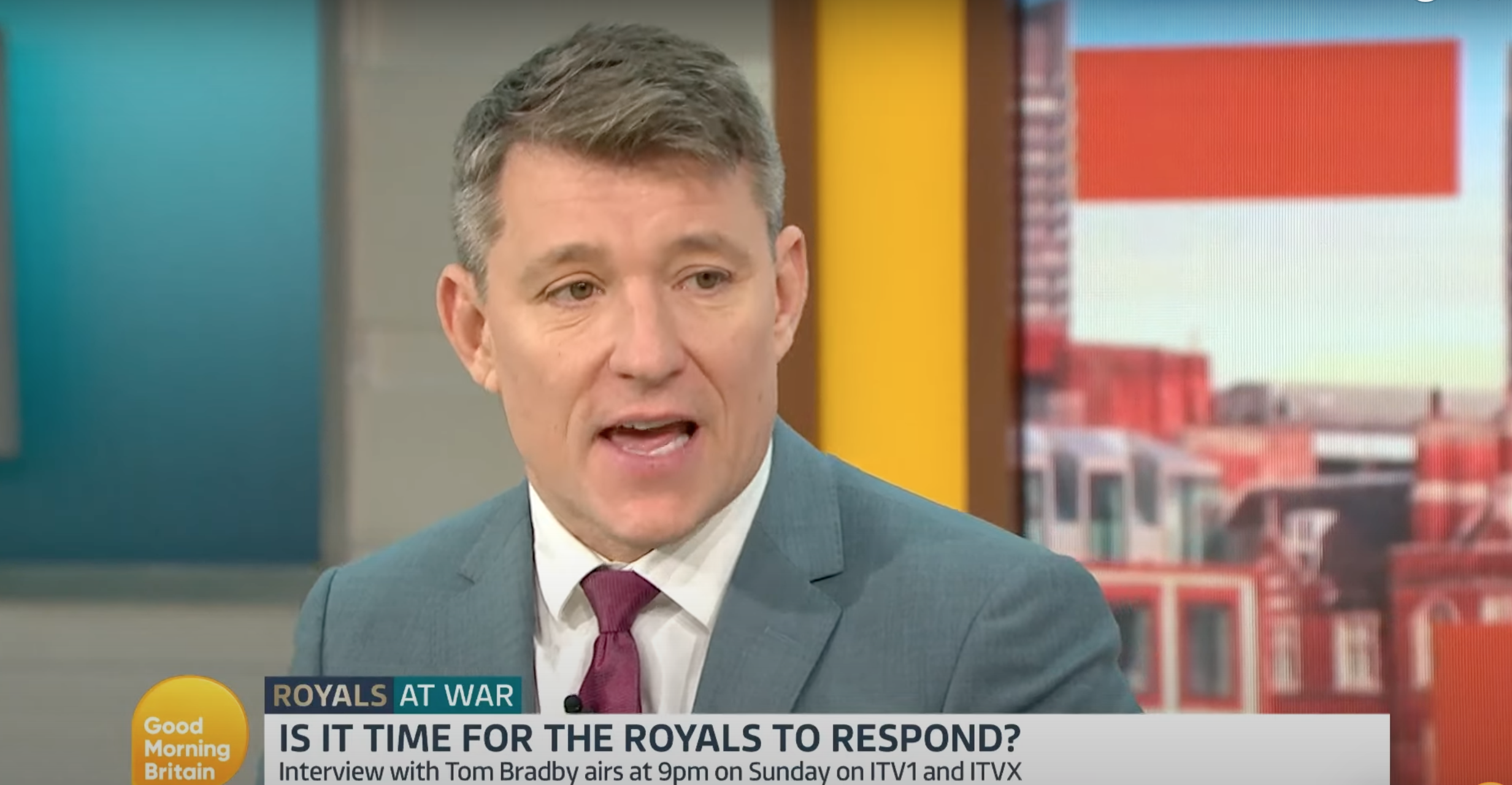 Ben Shephard presenting GMB