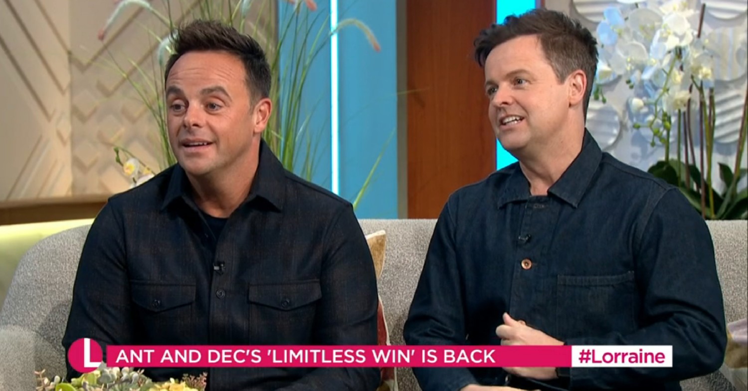 Ant and Dec of Saturday Night Takeaway fame on Lorraine today