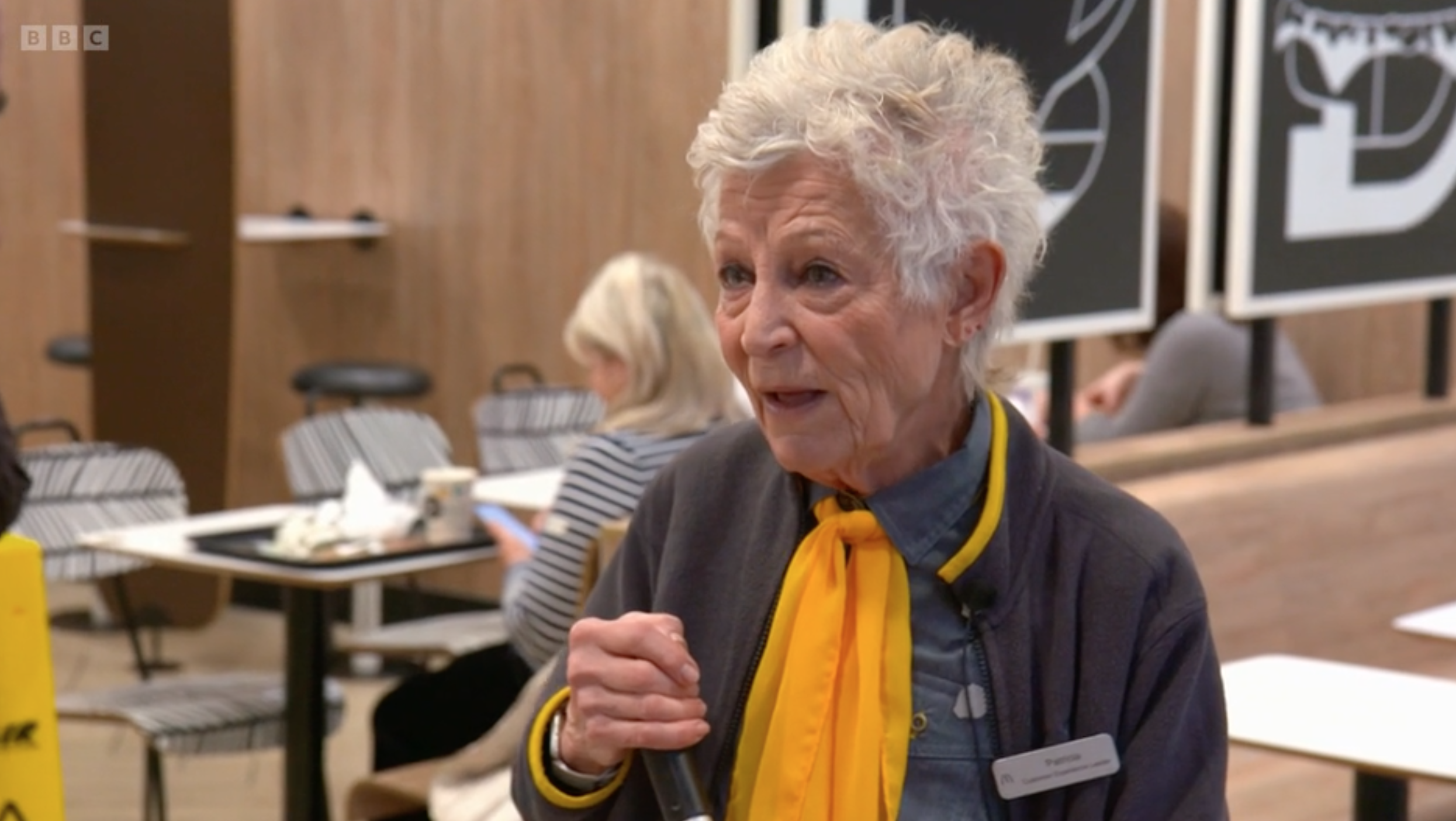 A pensioner working in McDonalds