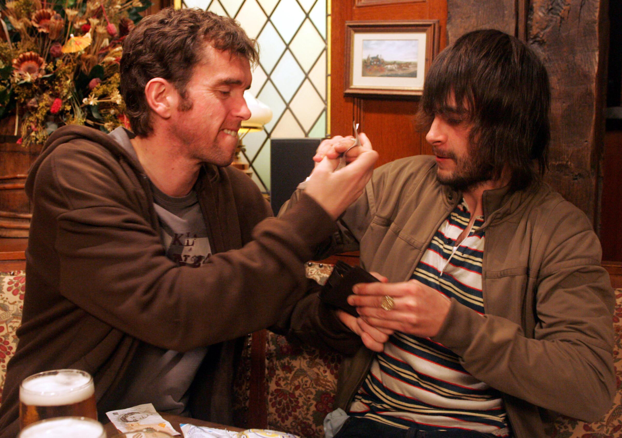 Marlon and Eli fight in the Woolpack in Emmerdale 
