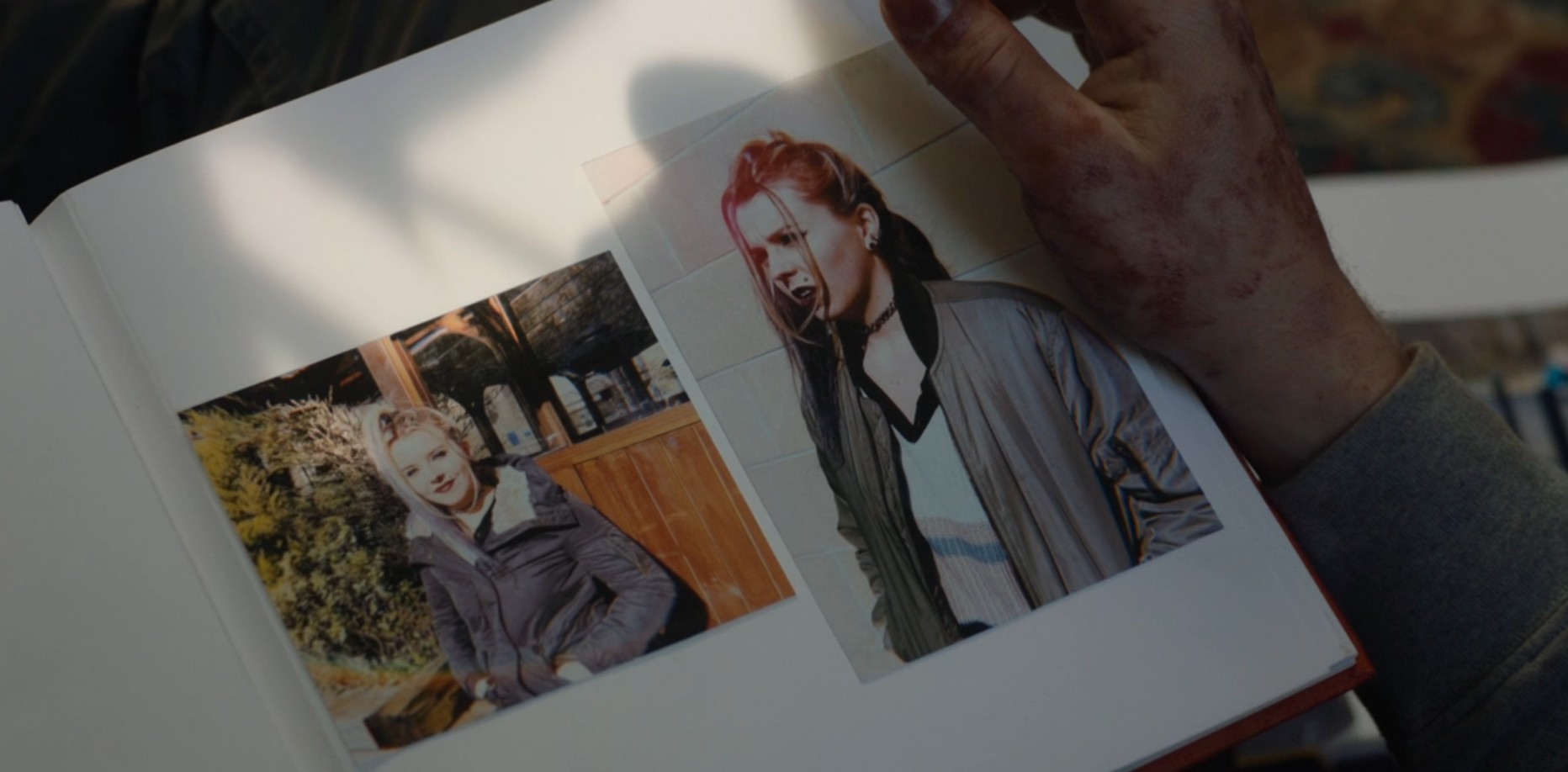 Becky in the scrapbook in Happy Valley